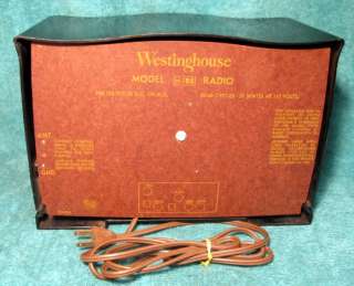 1948 Chinese Motif Westinghouse H 188 Black & Gold Bakelite Radio Exc 