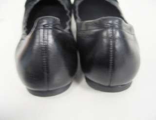 Auth Tory Burch Black Ambrose Leather Flats US 9 $225  