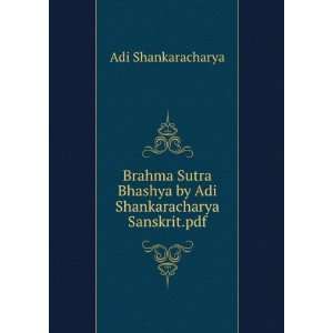   Bhashya by Adi Shankaracharya Sanskrit.pdf Adi Shankaracharya Books