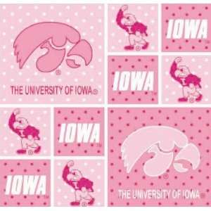   of Iowa Blocks Pink Fabric By The Yard: Arts, Crafts & Sewing