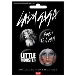   International   Lady Gaga pack 4 badges Born This Way: Toys & Games