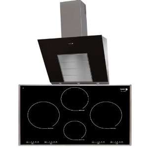   Black / Glass 30 4 zone Induction Cooktop with 36 Wall: Appliances