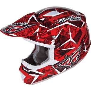  Fly Youth Trophy II Full Face Helmet Small  Red 