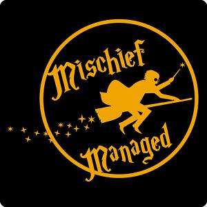Mischief ManagedHarry Potter T Shirt BLACK LOGO NEW!  