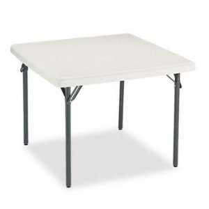   Series Resin Folding Table, 37w x 37d x 29h, Platinum: Home & Kitchen