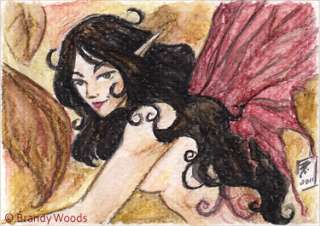   Fantasy Gothic goth fall original ACEO sfa art Brandy Woods  
