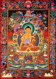 264.Buddha Temptation Mandala Thangka Painting 32H  