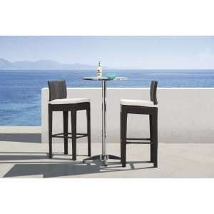  3pc Modern Outdoor UV Treated Weaved Bar Table Set, ZO CHR 