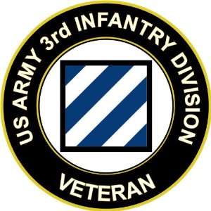  5.5 US Army 3rd Infantry Division Veteran Decal Sticker 