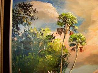 Genuine Oil Painting 20 x 24 Fantastic Florida Art , Country Farm 
