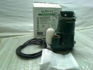 Zoeller 98 0001 115 Volt 1/2 HP M98 Flow Mate Automatic Cast Iron Sump 