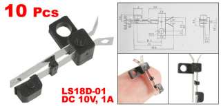10 Pcs Electrical Mini Micro Stroke Leaf Switch DC 10V 1A  