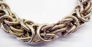 Handcrafted Sterling Silver Byzantine Link Bracelet ~ in very good 