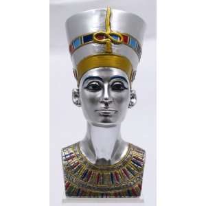  Egyptian Queen Nefertiti Silver Bust
