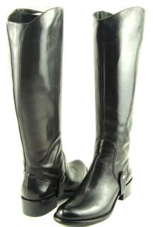   CODY Black Side Zip Closure Womens Shoes Tall Riding Boots 6  