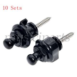 20X Black strap locks For Fender Gibson guitar bass  