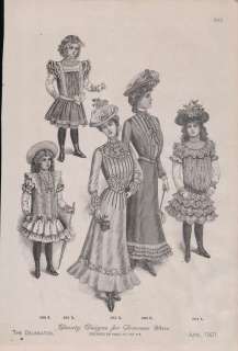 1901 Print Ad Dainty Designs for Summer Wear The Delineator Dresses 