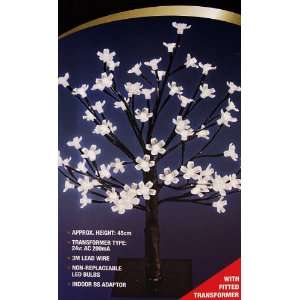  45cm White Blossom L.E.D. Tree