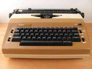    Typewriter Electric Commentator 1 Two Tone Brown Mid Century Mod