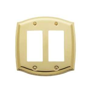 Baldwin 4787.030.CD Colonial Design Double GFCI Switch Plate, Polished 