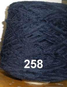   CHENILLE 600 YPP BULKY CONE YARN NAVY BLUE 1 LB 2 OZS (258)  