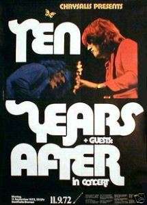 TEN YEARS AFTER rare concert poster from 1972 (Kieser)  