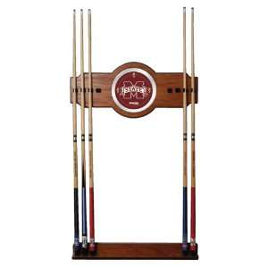   Mississippi State Wood and Mirror Wall Cue Rack: Sports & Outdoors