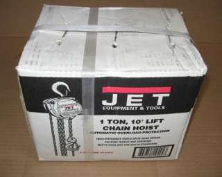Ton Chain Fall Hoist Jet 10 Ft. Lift New L 95  