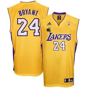  adidas Los Angeles Lakers #24 Kobe Bryant Gold 15 Time 