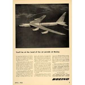  1953 Ad Boeing Airplanes Engineer Job Field Opportunity 