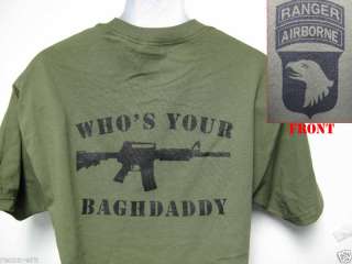 101ST AIRBORNE RANGER T SHIRT/ BAGHDAD/ IRAQ T SHIRT  