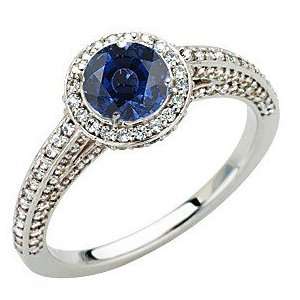  Expensive Looking Pave Diamond & GEM Grade Blue Sapphire 