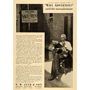   Ad N. W. Ayer & Son Advertising Agency Businessman   Original Print Ad