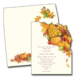 Thanksgiving Dinner or Fall Invitation with Coordinating Envelope 