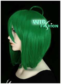 New Irregular Short Wavy Green Hair Wig With Bangs TB1082  