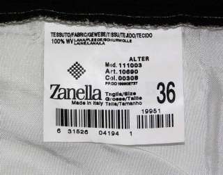Zanella Italy Mens Brown Pleated Wool Suit Dress Pants Slacks 36x33 