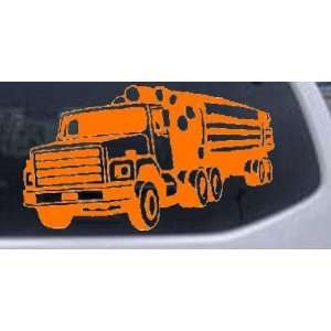 Logging Truck Business Car Window Wall Laptop Decal Sticker    Orange 