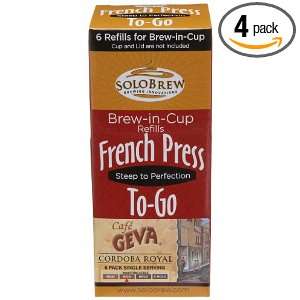 French Press To Go Brew in Cup, Cafe Geva Cordoba Royal Coffee, Rich 