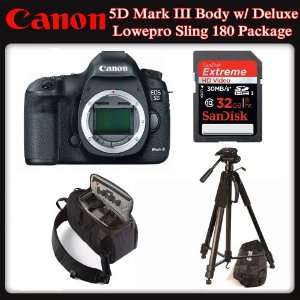  5D Mark III Deluxe Lowepro Sling 180 Package Includes Canon EOS 5D 