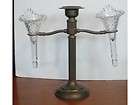 Antique EAPG Glass and Metal Candlestick Epergne