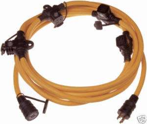 12 GAUGE, 4 WIRE 20A DUAL CIRCUIT 25 MULTI OUTLET CORD  