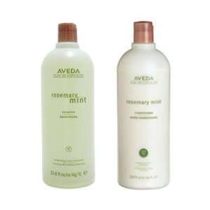  Aveda Rosemary Mint Shampoo & Conditioner Liter Duo (33.8 