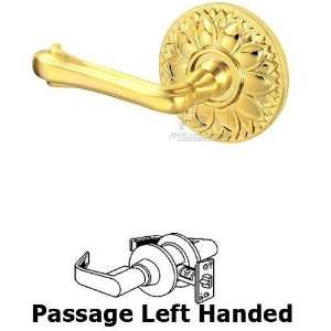   left handed lever with floral round rosette in pvd p
