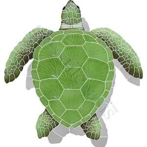  Large Green Turtle Pool Accents Green Pool Glossy Ceramic 