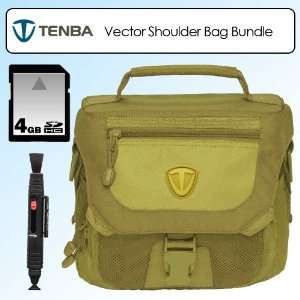  Tenba 637 262 Vector 2 Shoulder Bag Medium Green Bundle 