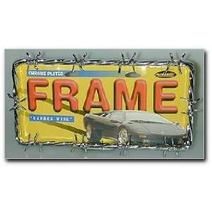  Barbed Wire License Plate Frame (92 6388) Automotive