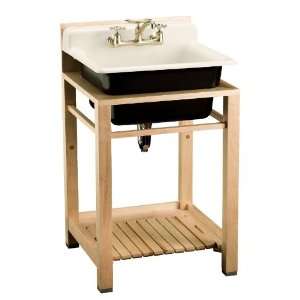  Kohler K 6608 2P 47 Bayview Wood Stand Utility Sink with 