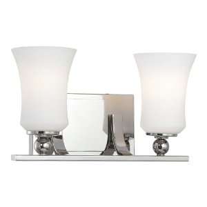   13ö Polished Nickel Wall Sconce with Etched Opal Glass Shade 6622 613