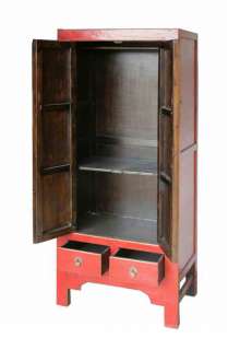 Chinese Red SilkLacquer Storage Cabinet Armoire WK1373S  