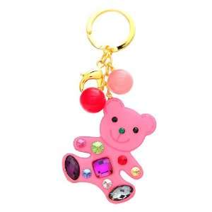  [Aznavour] Smile Bear Key Chain / Pink.